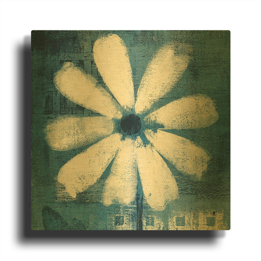'Daisy for Belinda Blue' By Studio Mousseau Gold Metal Wall Art
