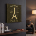 'Eiffel Tower' By Wild Apple Portfolio Gold Metal Wall Art