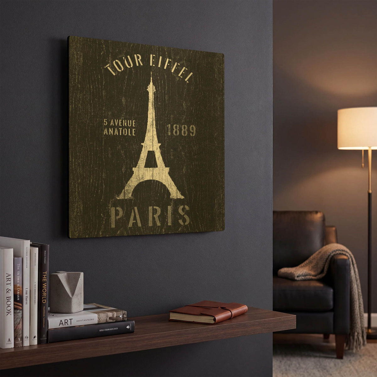'Eiffel Tower' By Wild Apple Portfolio Gold Metal Wall Art