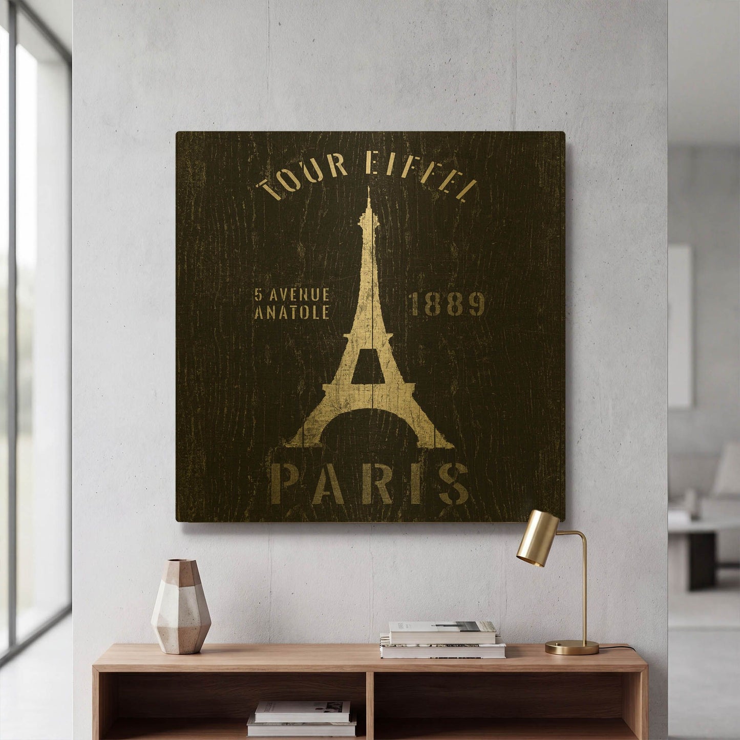 'Eiffel Tower' By Wild Apple Portfolio Gold Metal Wall Art