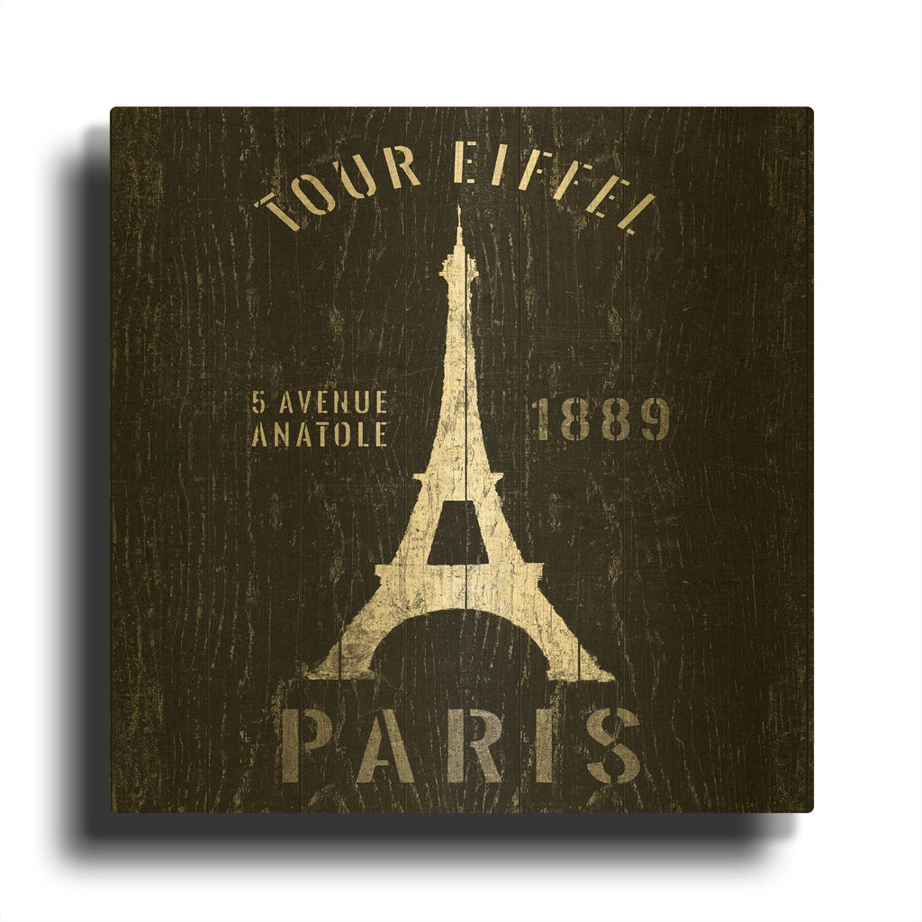 'Eiffel Tower' By Wild Apple Portfolio Gold Metal Wall Art