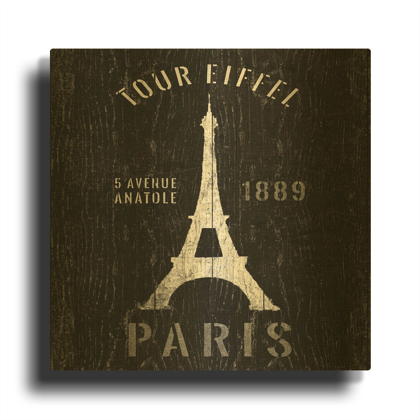 'Eiffel Tower' By Wild Apple Portfolio Gold Metal Wall Art