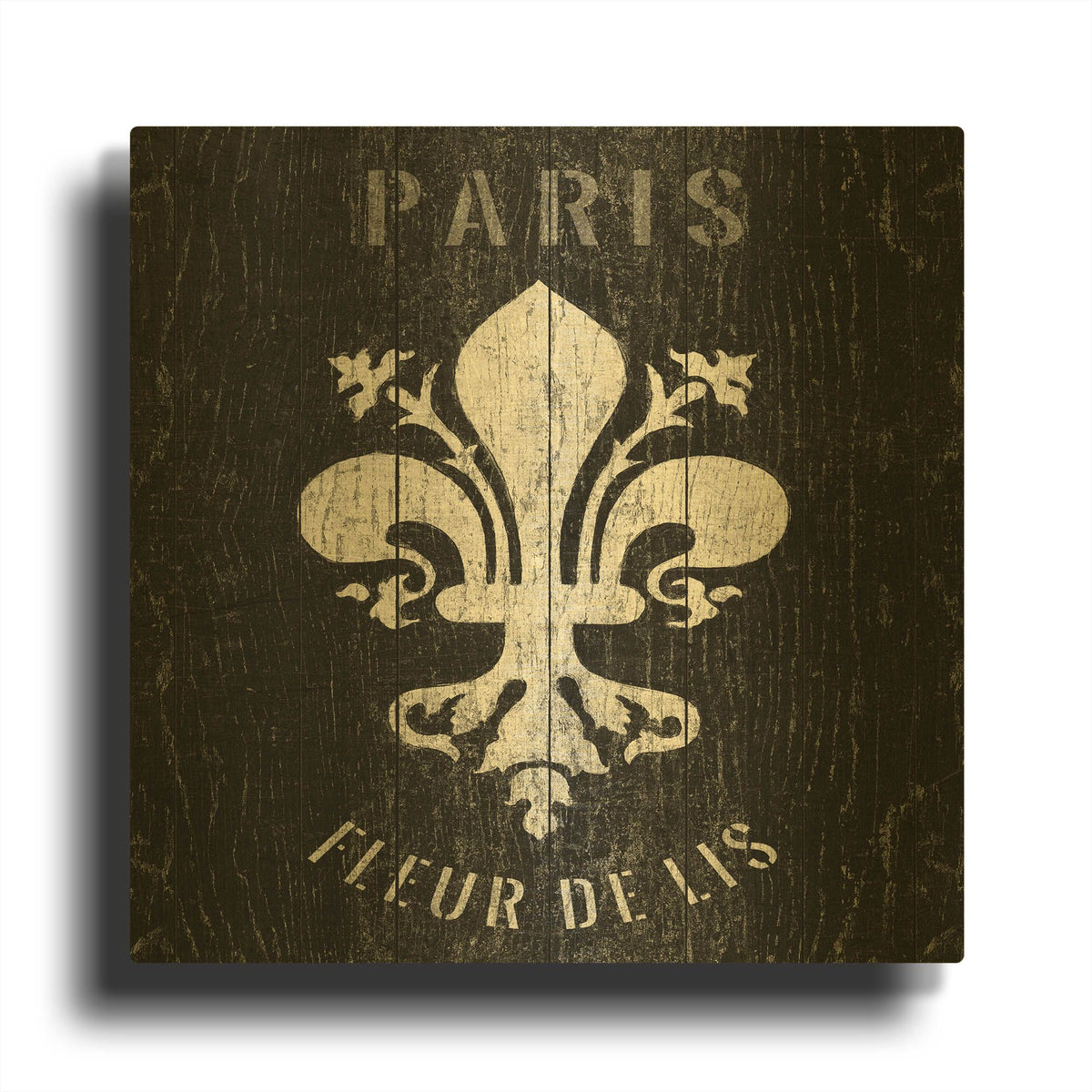 'Fleur de Lis' By Wild Apple Portfolio Gold Metal Wall Art