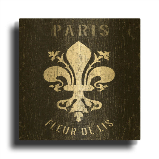 'Fleur de Lis' By Wild Apple Portfolio Gold Metal Wall Art