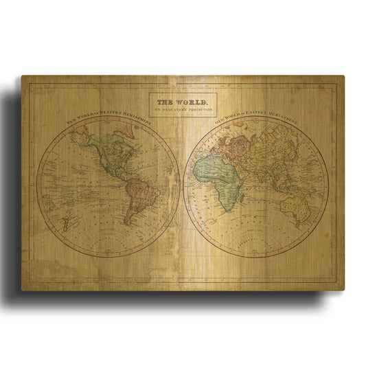 'Old World - Eastern Western' By Wild Apple Portfolio Gold Metal Wall Art