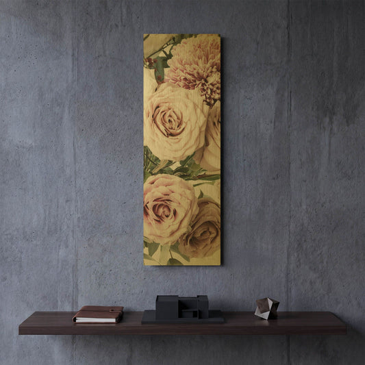 'Pastel Bouquet Crop' By Elise Catterall Gold Metal Wall Art