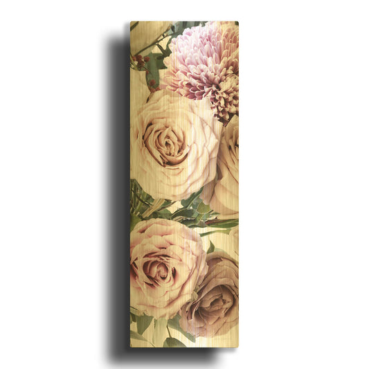 'Pastel Bouquet Crop' By Elise Catterall Gold Metal Wall Art