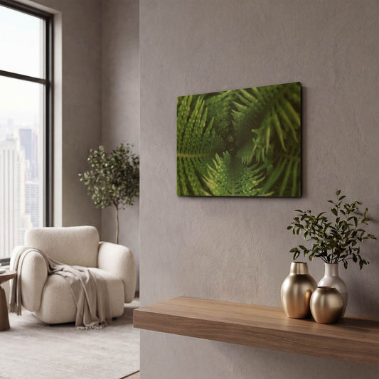 'Fern Detail' By Elise Catterall Gold Metal Wall Art