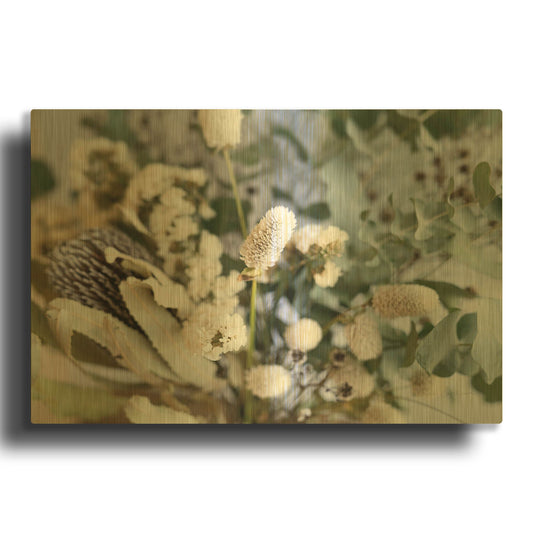'Eucalyptus Arrangement Detail I' By Elise Catterall Gold Metal Wall Art