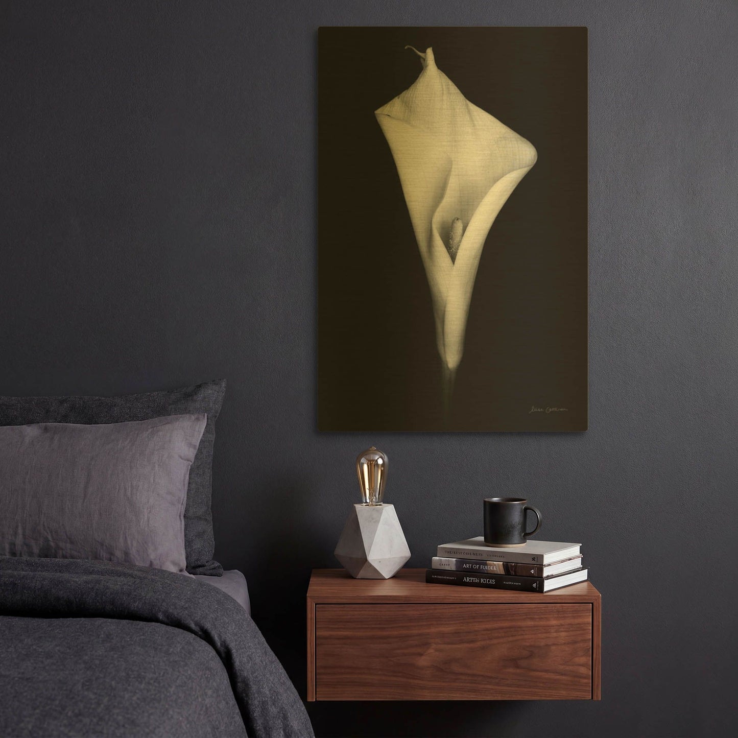 'Elegant Calla I' By Elise Catterall Gold Metal Wall Art