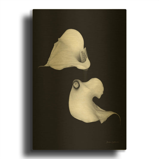'Elegant Calla II' By Elise Catterall Gold Metal Wall Art