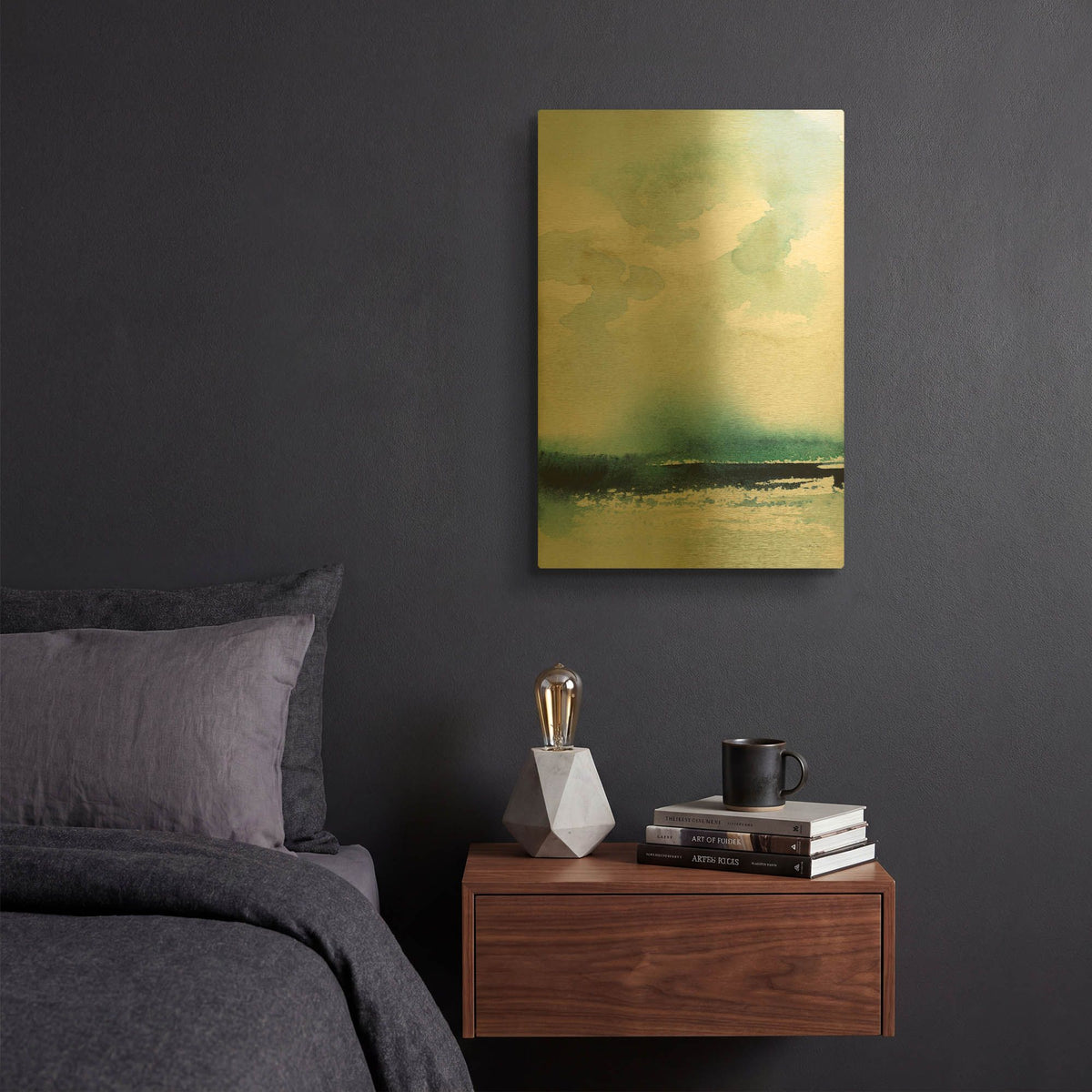 'Seascape' By Katrina Pete Gold Metal Wall Art