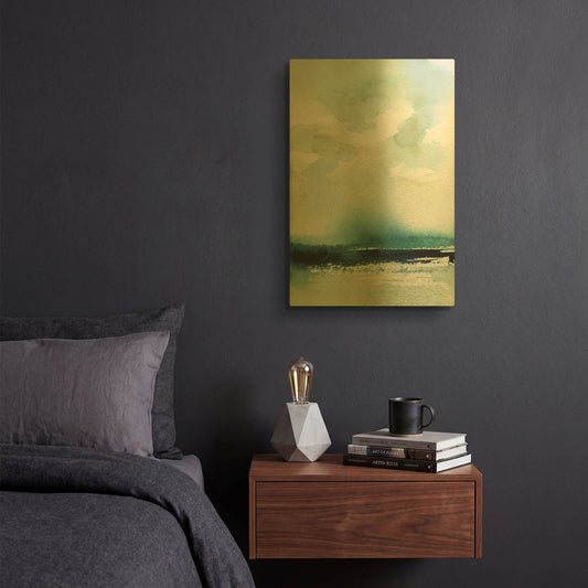 'Seascape' By Katrina Pete Gold Metal Wall Art