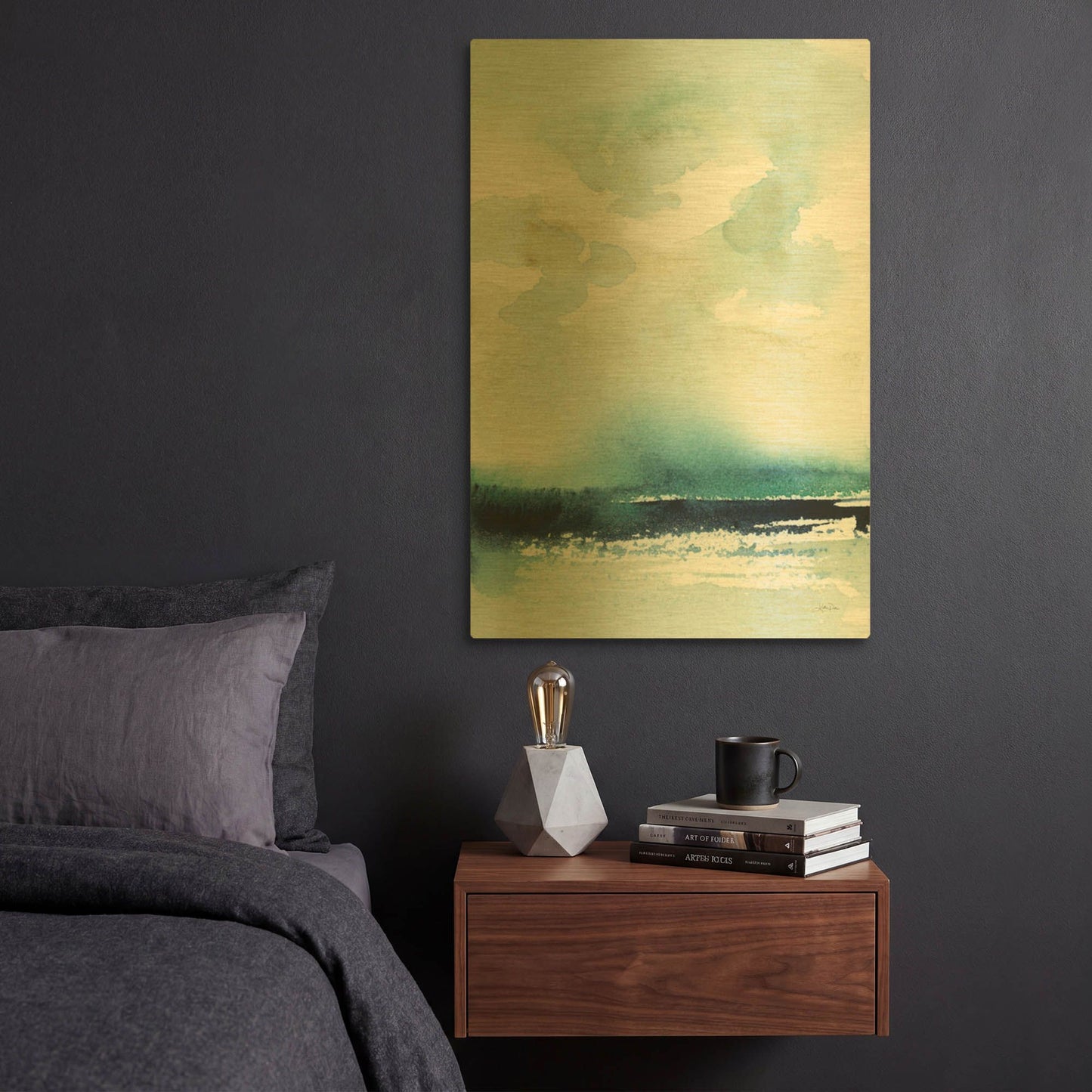 'Seascape' By Katrina Pete Gold Metal Wall Art