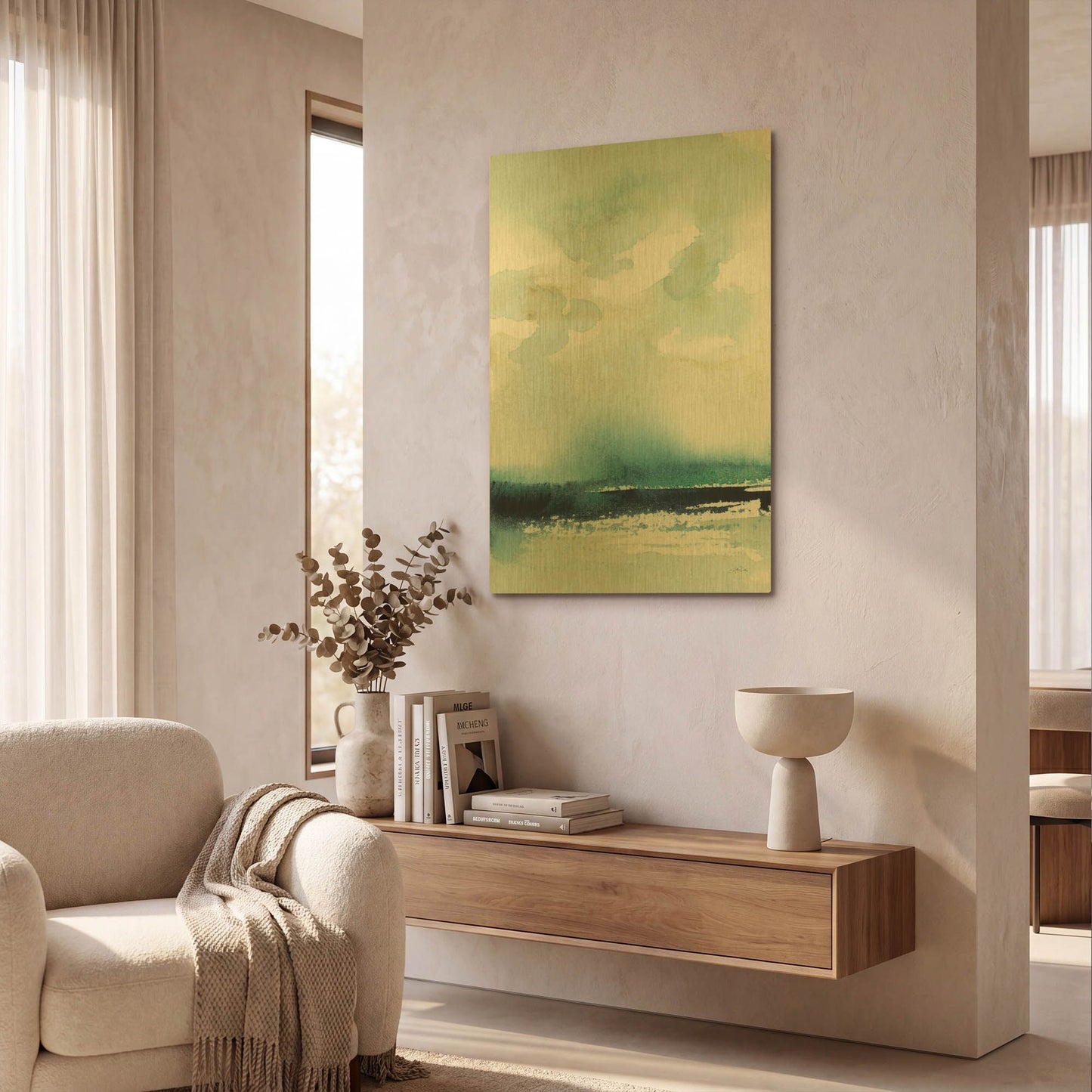 'Seascape' By Katrina Pete Gold Metal Wall Art