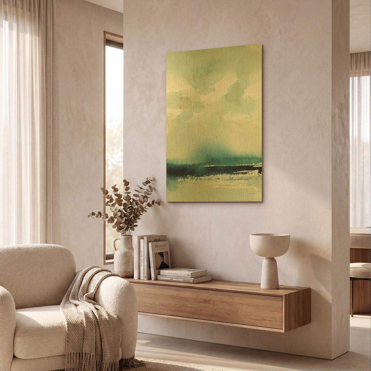 'Seascape' By Katrina Pete Gold Metal Wall Art