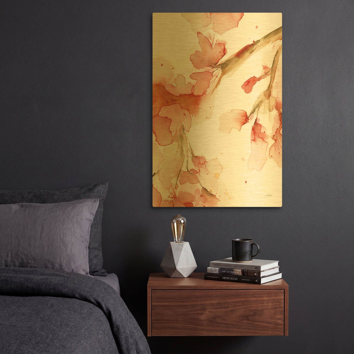'Blossom I Crop' By Katrina Pete Gold Metal Wall Art