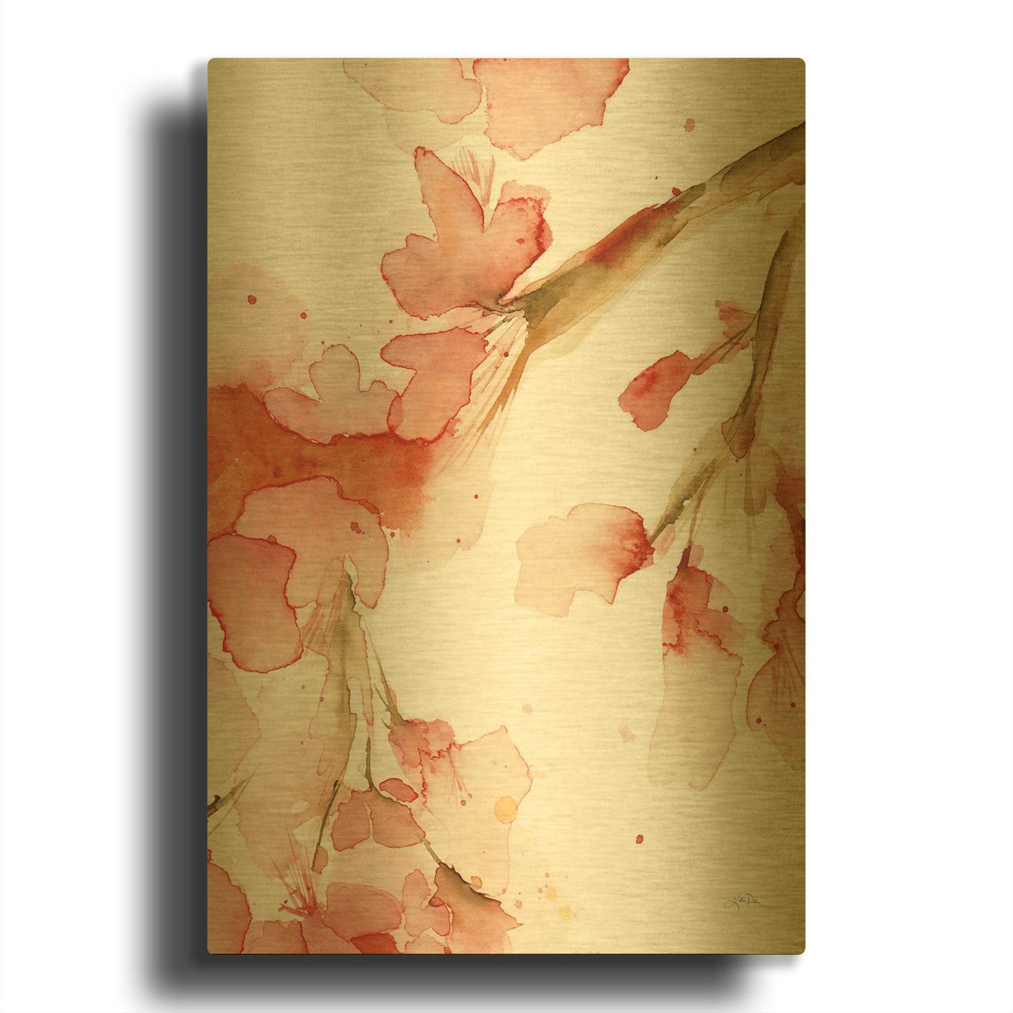 'Blossom I Crop' By Katrina Pete Gold Metal Wall Art