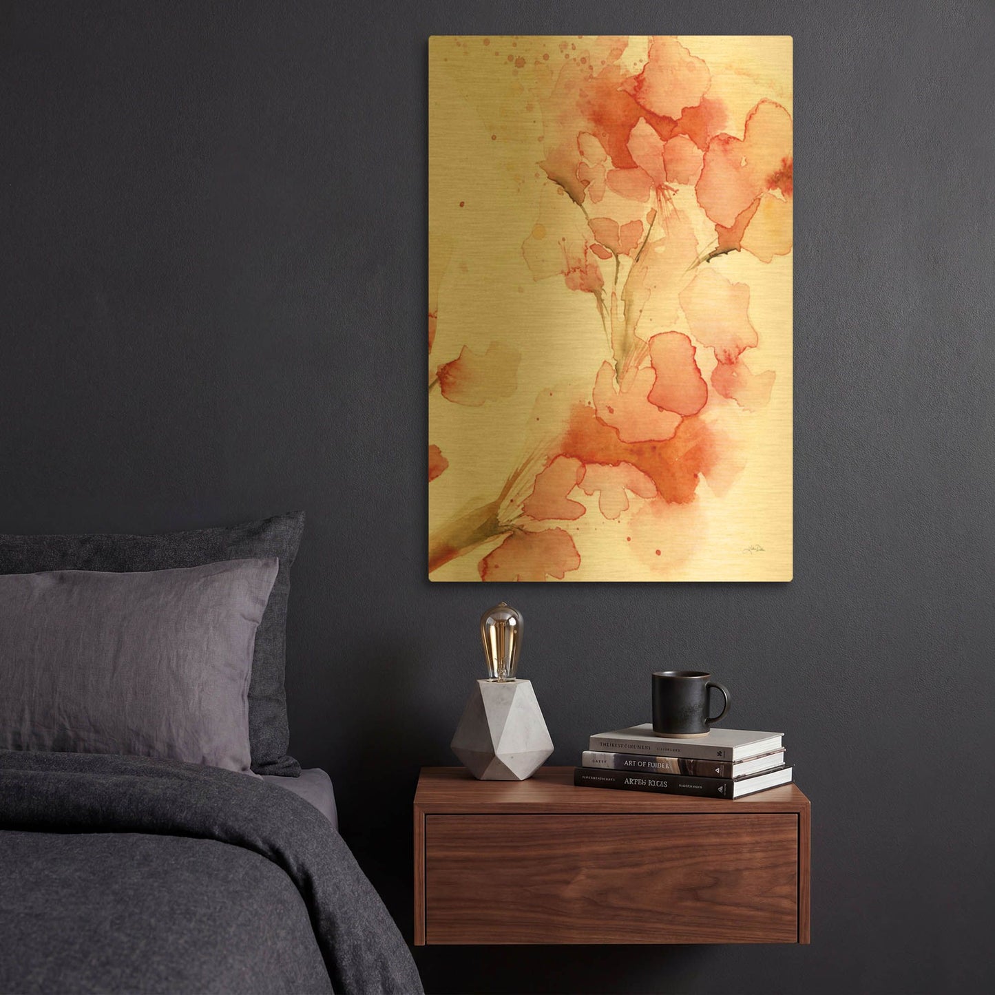 'Blossom II Crop' By Katrina Pete Gold Metal Wall Art