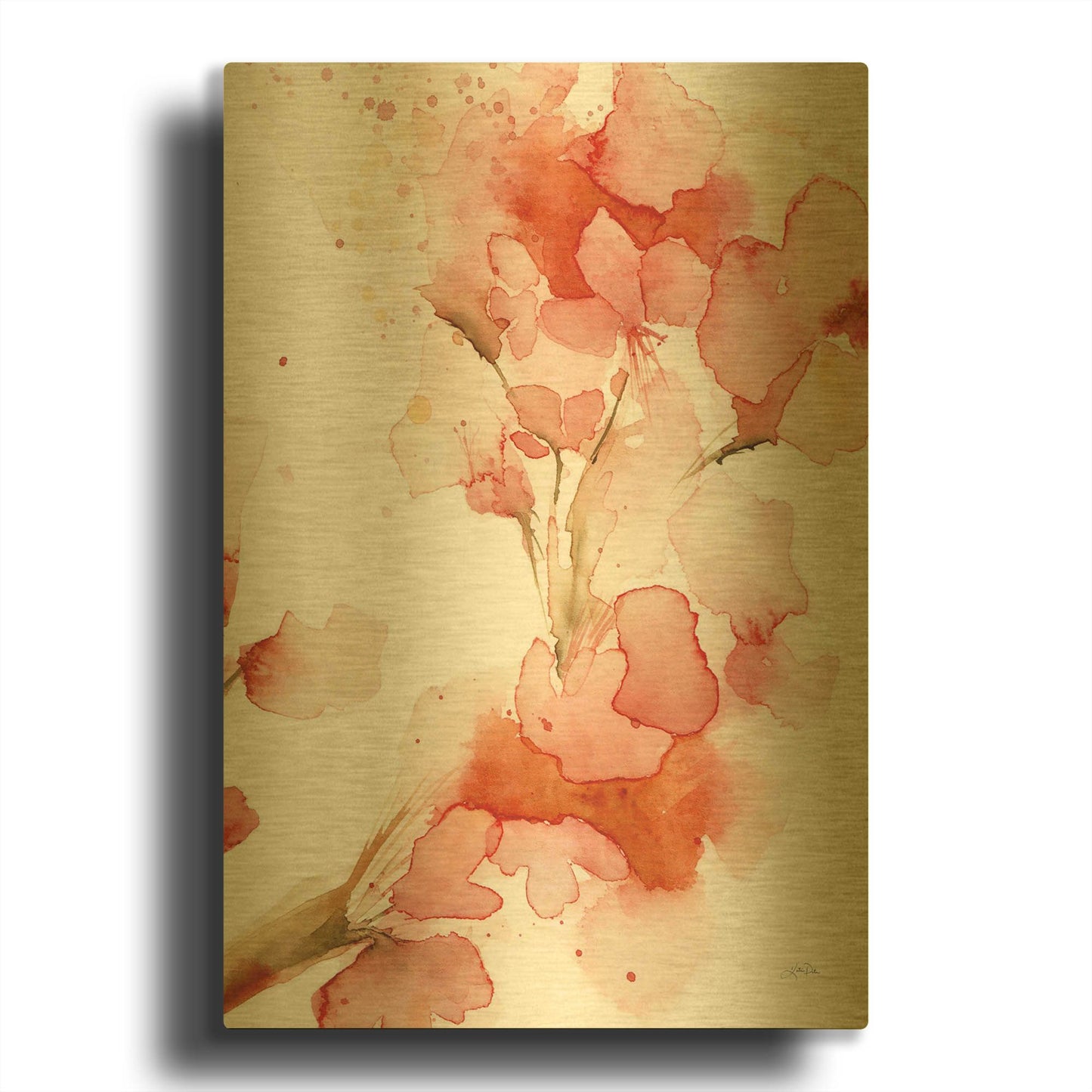 'Blossom II Crop' By Katrina Pete Gold Metal Wall Art