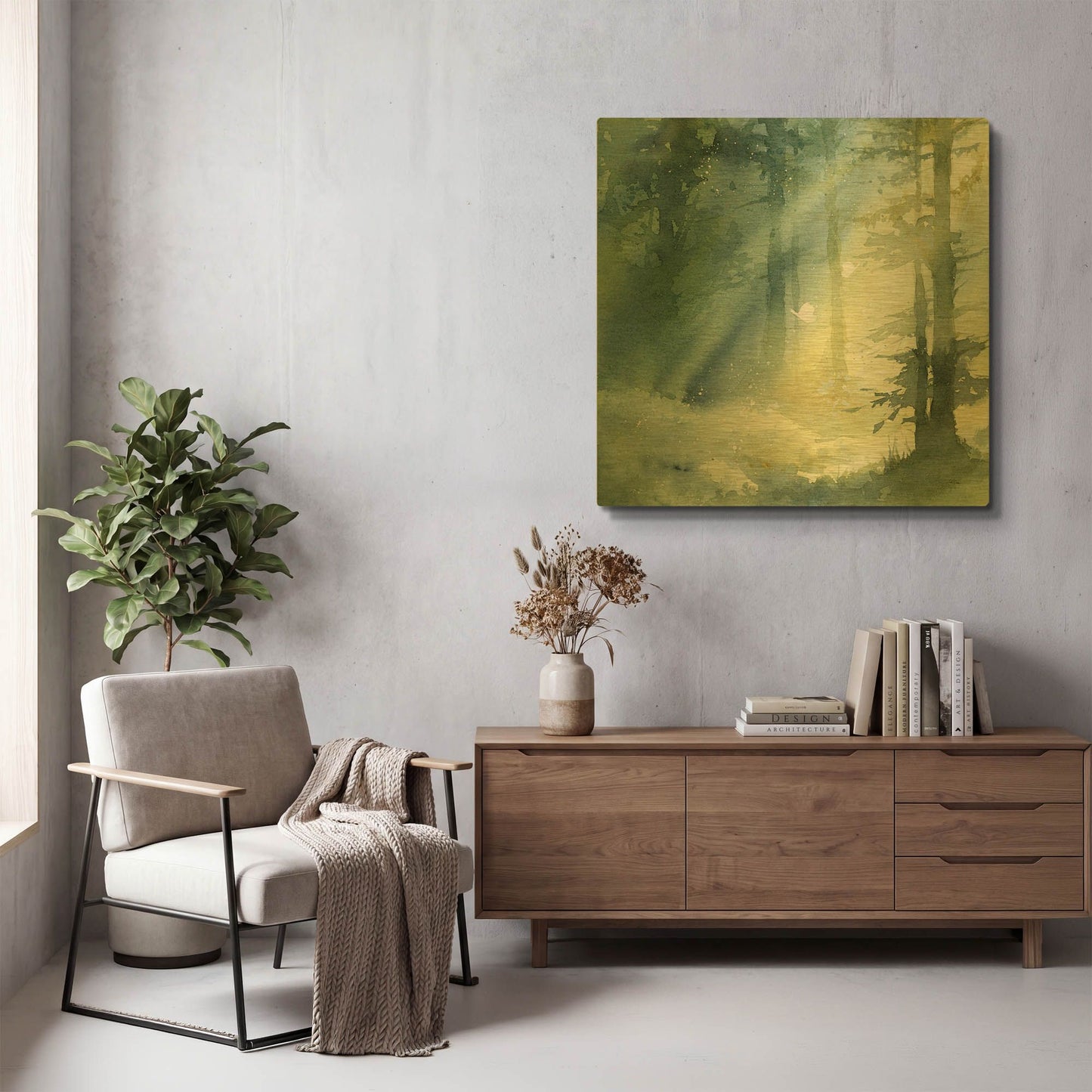 'Shady Grove' By Katrina Pete Gold Metal Wall Art