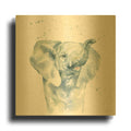 'Baby Elephant' By Katrina Pete Gold Metal Wall Art