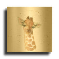 'Baby Giraffe' By Katrina Pete Gold Metal Wall Art