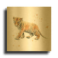 'Tiger Cub' By Katrina Pete Gold Metal Wall Art