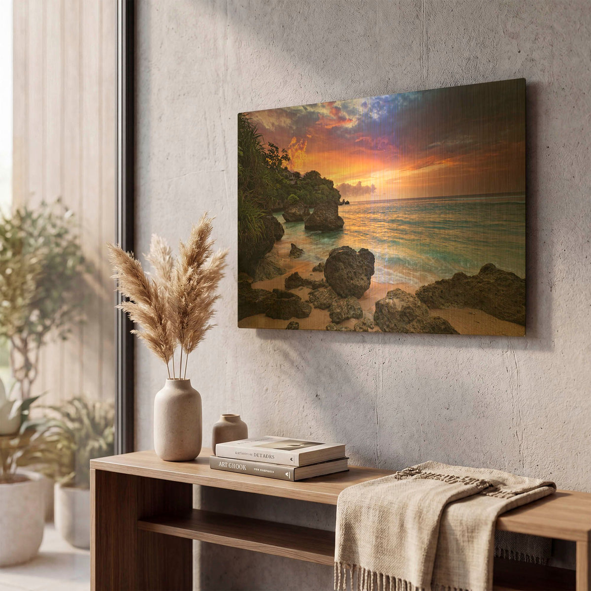 'Bali Vibes' By Jesse Estes Gold Metal Wall Art