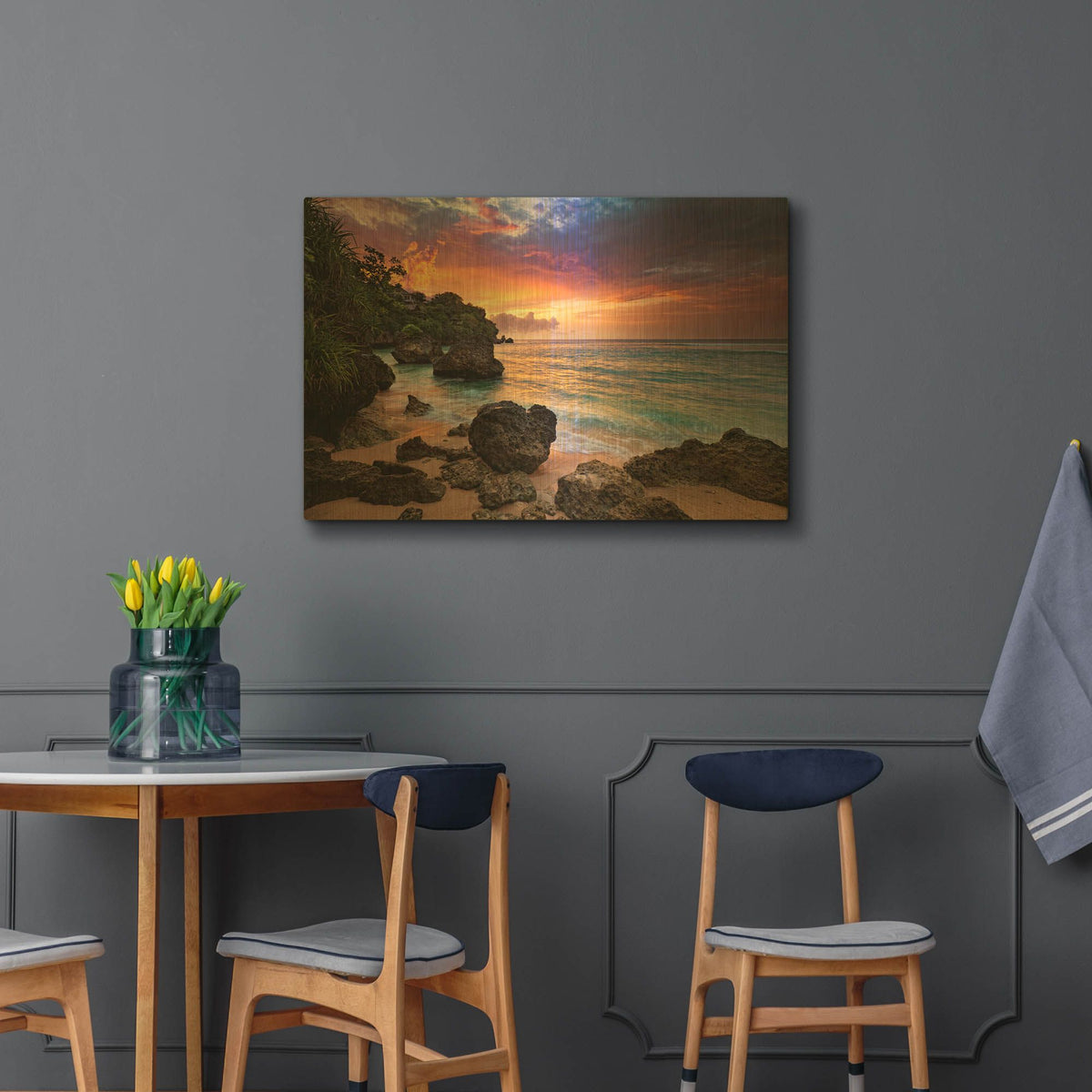 'Bali Vibes' By Jesse Estes Gold Metal Wall Art