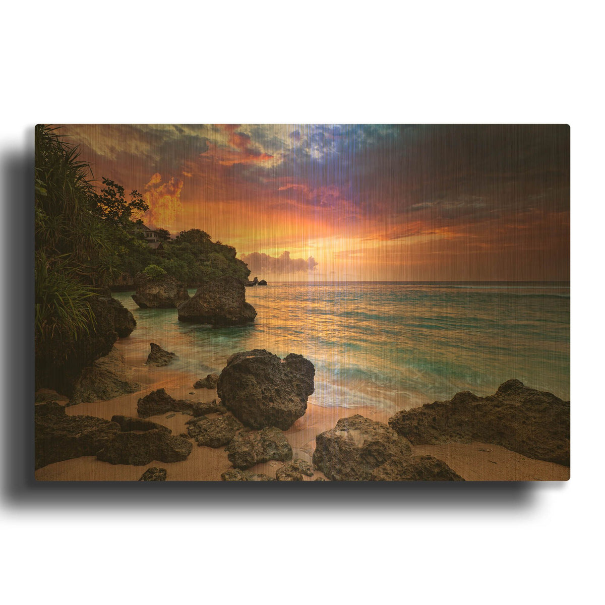 'Bali Vibes' By Jesse Estes Gold Metal Wall Art