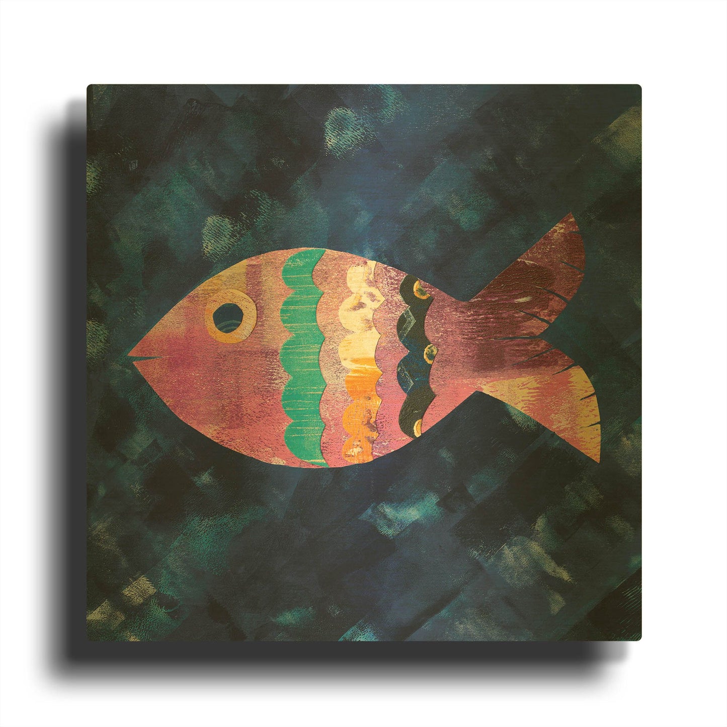 'Boho Reef III' By Wild Apple Portfolio Gold Metal Wall Art