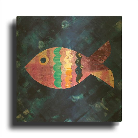 'Boho Reef III' By Wild Apple Portfolio Gold Metal Wall Art