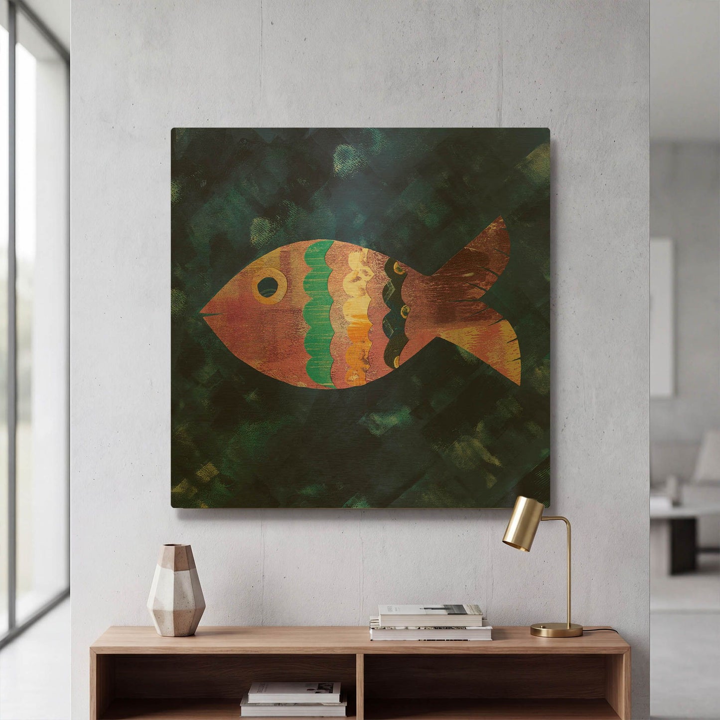 'Boho Reef III' By Wild Apple Portfolio Gold Metal Wall Art