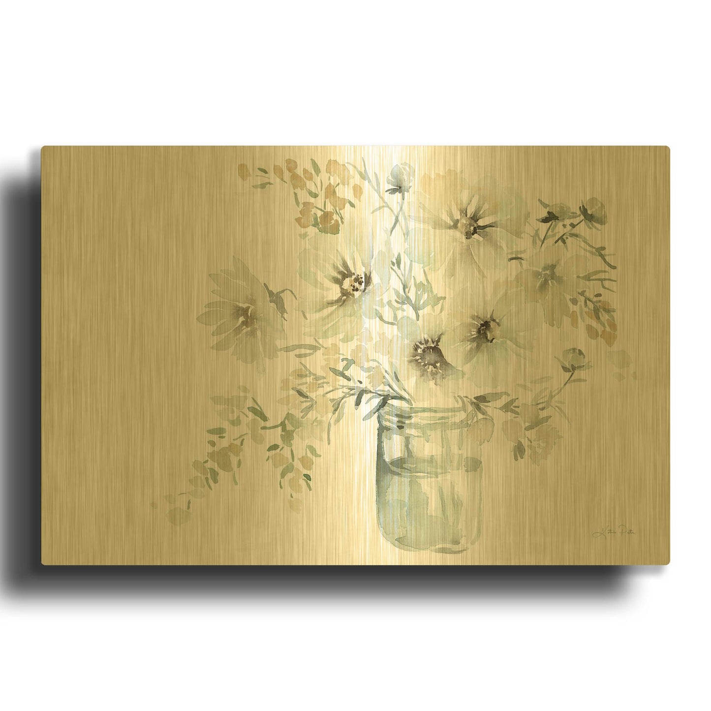 'Sunrise Bouquet' By Katrina Pete Gold Metal Wall Art