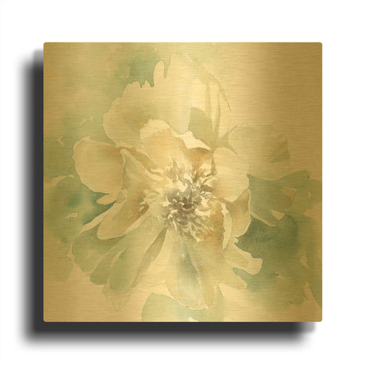 'Poetic Blooming II' By Katrina Pete Gold Metal Wall Art