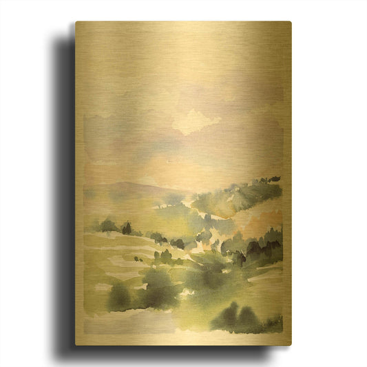 'Spring Hills I' By Katrina Pete Gold Metal Wall Art