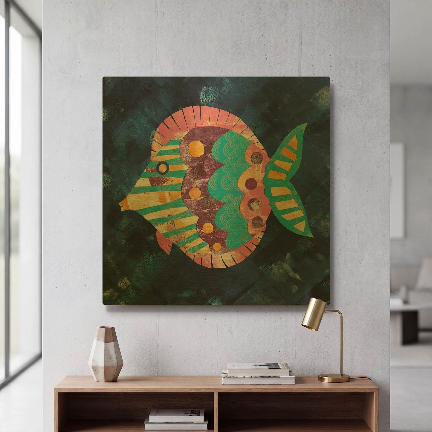 'Boho Reef IV' By Wild Apple Portfolio Gold Metal Wall Art