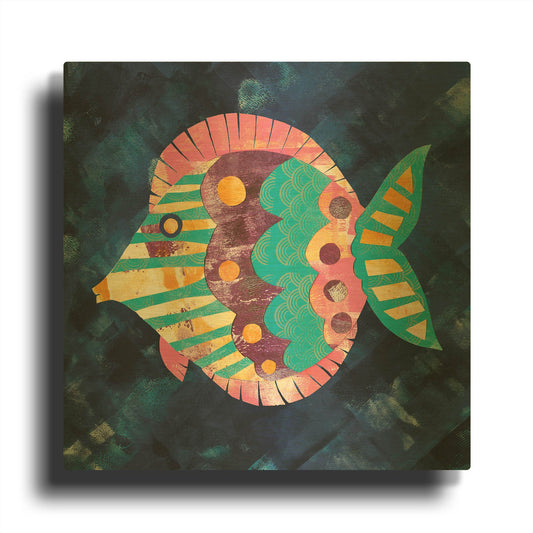'Boho Reef IV' By Wild Apple Portfolio Gold Metal Wall Art