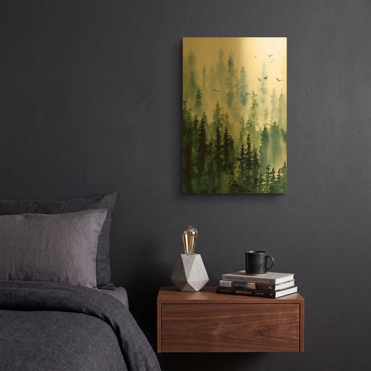 'Treeline' By Katrina Pete Gold Metal Wall Art