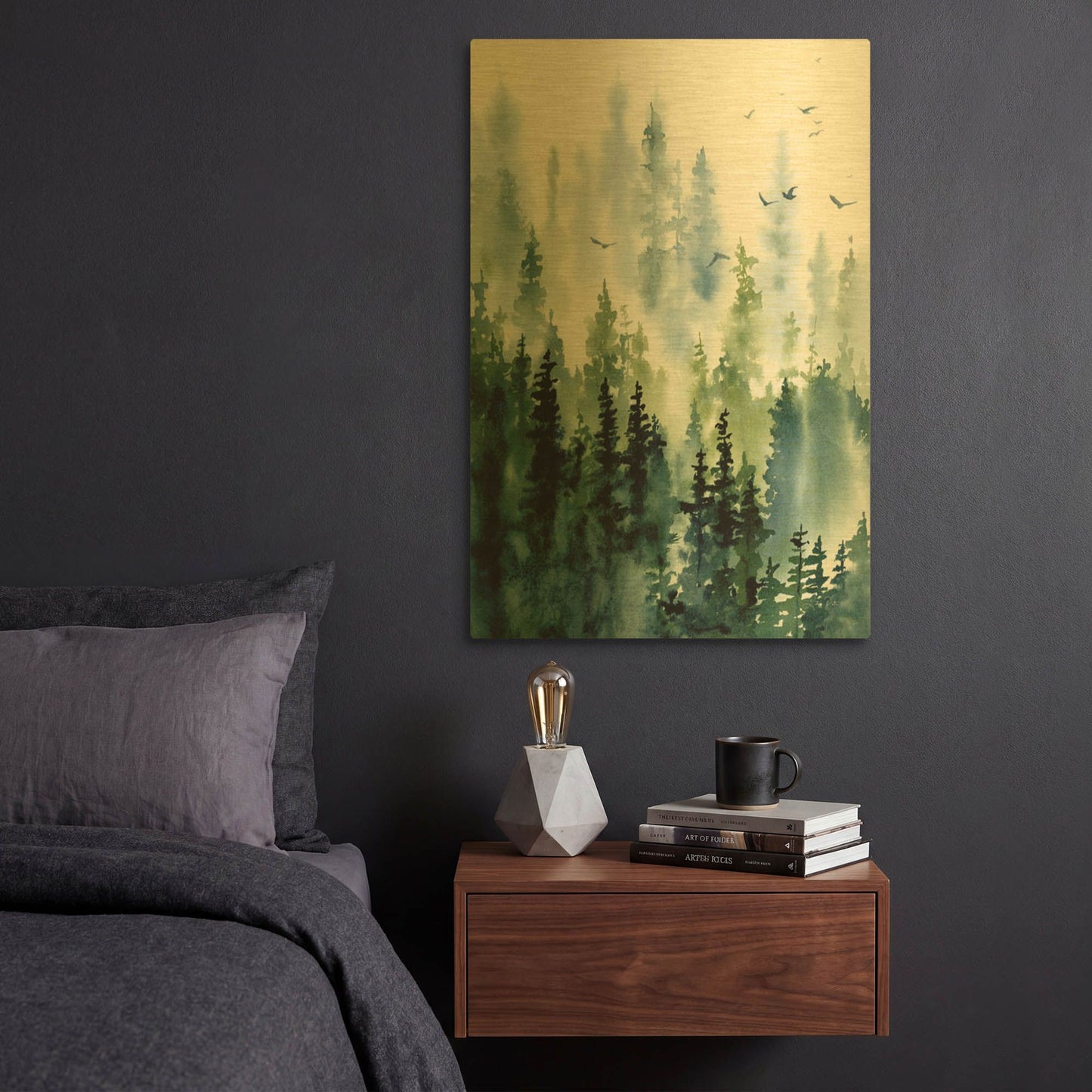 'Treeline' By Katrina Pete Gold Metal Wall Art
