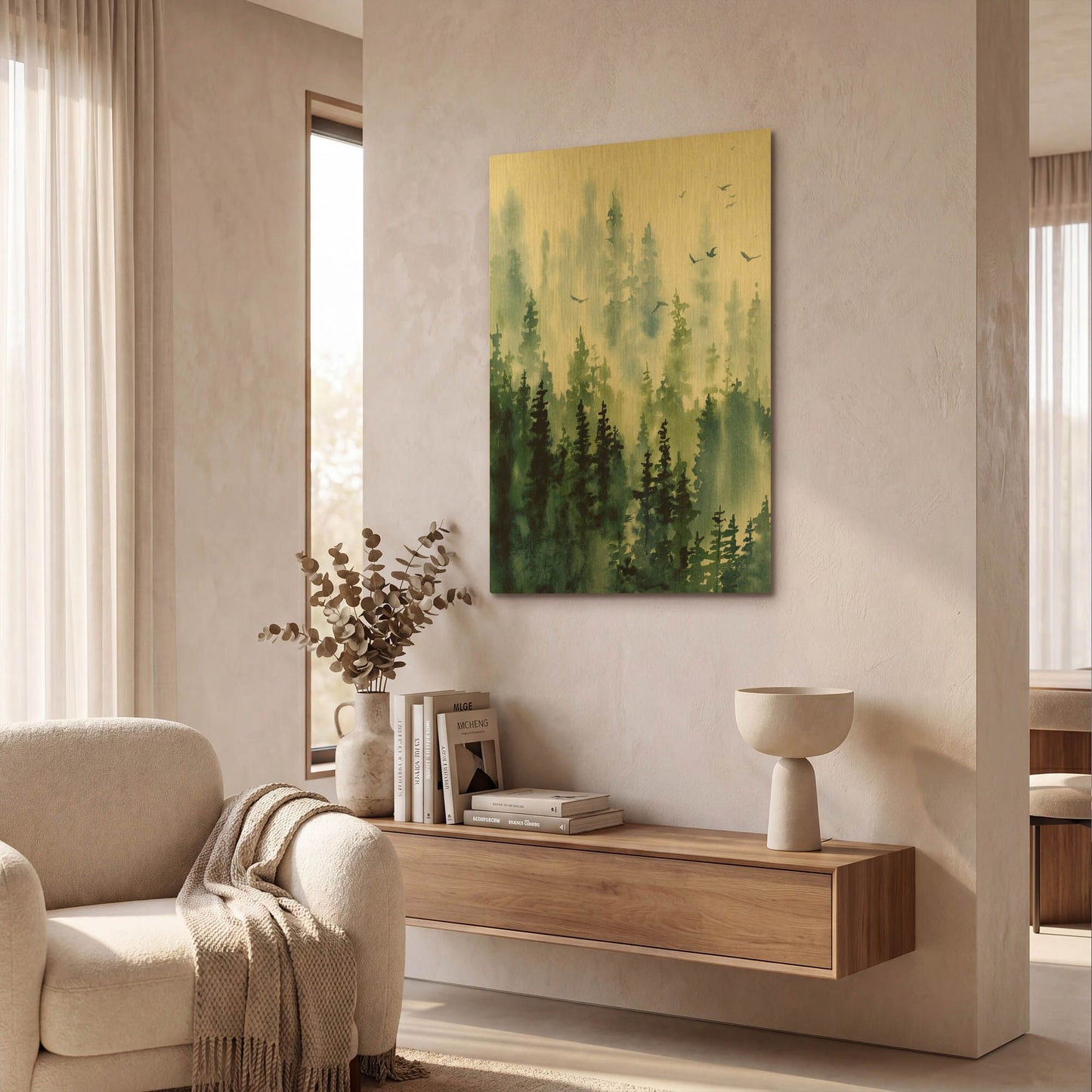 'Treeline' By Katrina Pete Gold Metal Wall Art