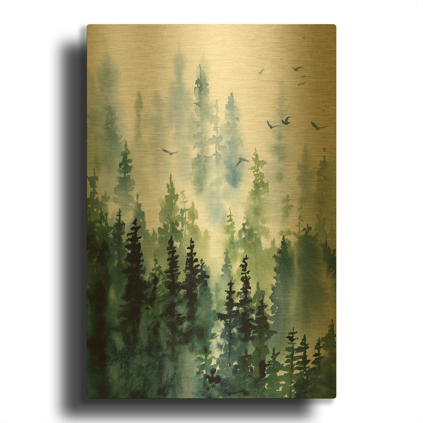 'Treeline' By Katrina Pete Gold Metal Wall Art