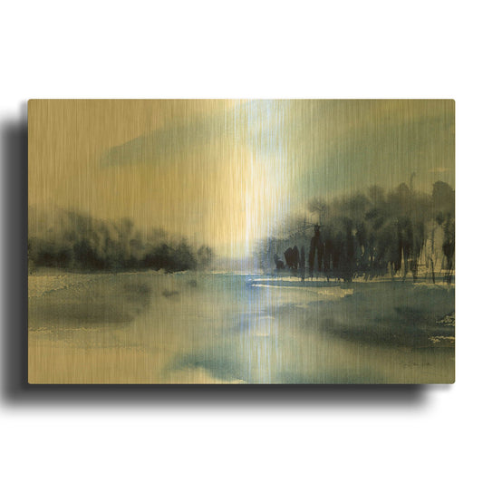'Winter River' By Katrina Pete Gold Metal Wall Art