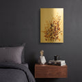 'Brown Botanicals' By Katrina Pete Gold Metal Wall Art