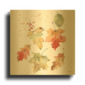 'Falling Leaves II' By Katrina Pete Gold Metal Wall Art