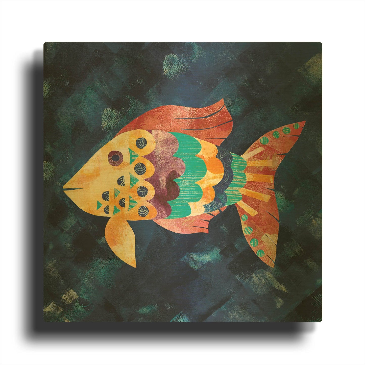 'Boho Reef VI' By Wild Apple Portfolio Gold Metal Wall Art