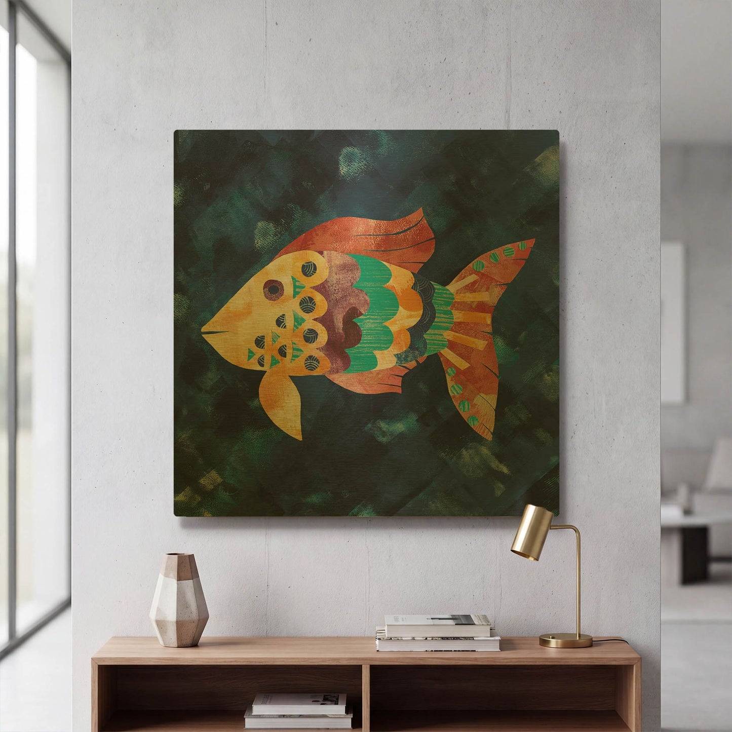 'Boho Reef VI' By Wild Apple Portfolio Gold Metal Wall Art