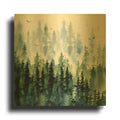 'Evening Treeline Sq' By Katrina Pete Gold Metal Wall Art