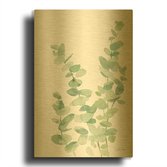 'Eucalyptus II' By Katrina Pete Gold Metal Wall Art